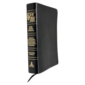 Hebrew-Greek Key Word Study Bible AMG Black Leather Cover Old Testament Book